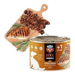 فاکس کنسرو پته فیله مرغ وجگر سگ 500گرم